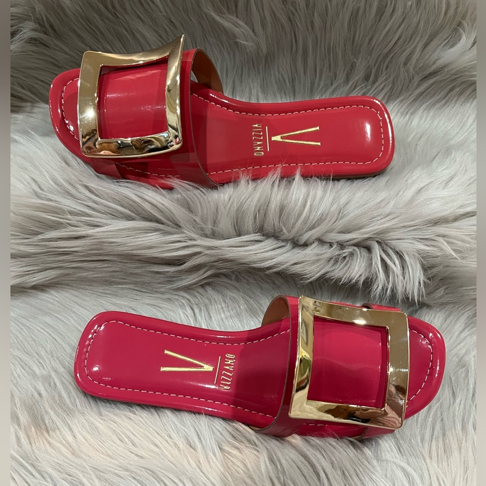 Vizzano Brazilian Leather women’s Sandals. New with Box. Color CHERRY